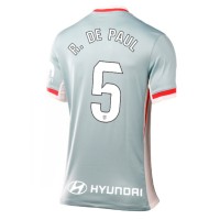 Camisa de Futebol Atletico Madrid Rodrigo De Paul #5 Equipamento Secundário Mulheres 2024-25 Manga Curta